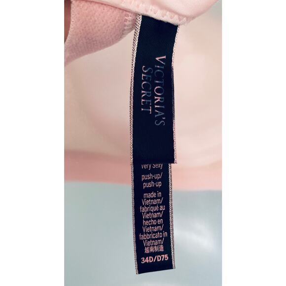 NWOT Victoria's Secret Very Sexy Push Up Bra Pink 34D - Picture 7 of 10